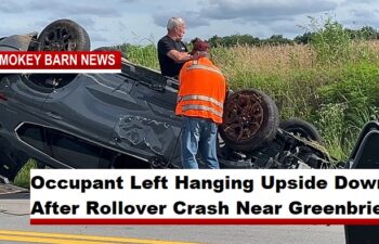 Occupant Left Hanging Upside Down After Rollover Crash Near Greenbrier