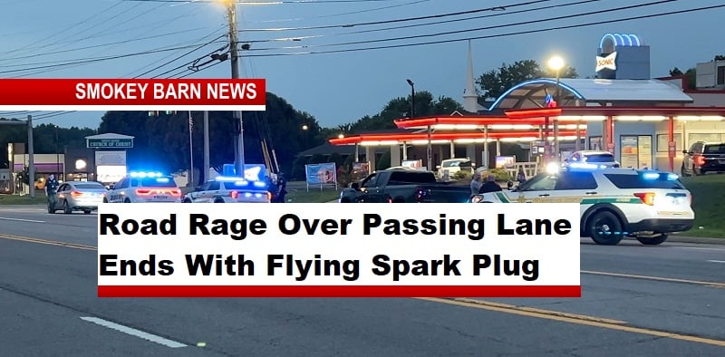 Road Rage Over Passing Lane Ends With Flying Spark Plug