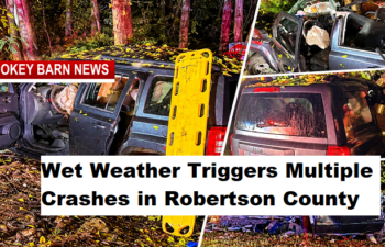 Wet Weather Triggers Multiple Crashes in Robertson County